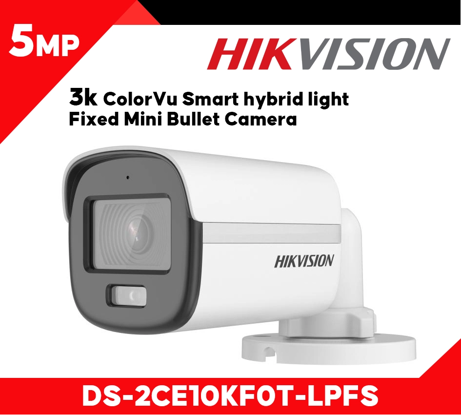 CAMARA BULLET HIKVISION 3K COLORVU + IR 4 EN 1 DS-2CE10KF0T-LPFS