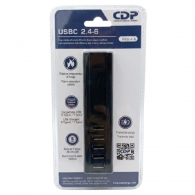 CARGADOR USB CDP 5V 2.4A 6 PUERTOS USBC2.4-6